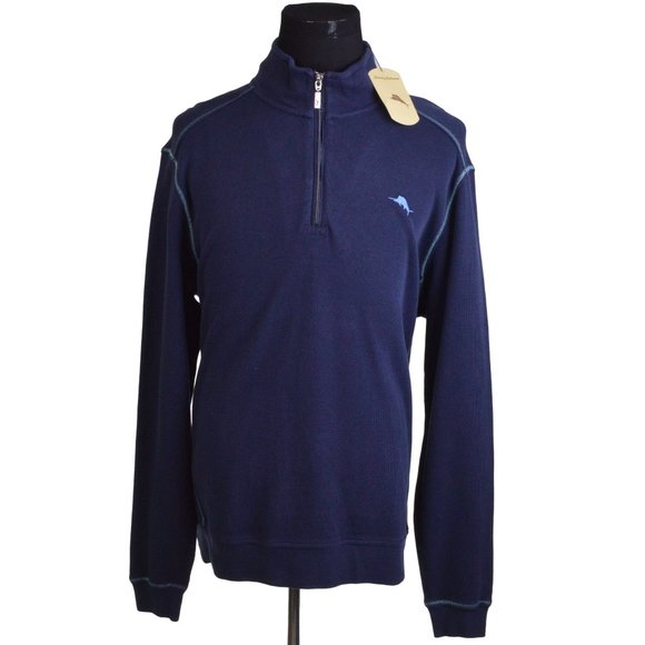 Tommy Bahama Other - NEW Tommy Bahama Mens Sweater Navy Blue Zip